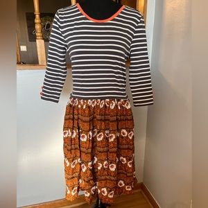 Matilda Jane Winsome‎ Striped and floral dress Small NWT